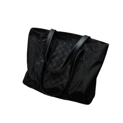 China Large Capacity Handled Heavy Duty Black Logo Oxford Handle Customized Bag for sale