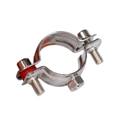 China General Industry Customizable Stainless Steel Pipe Clamp Galvanized Pipe Clamp No Rubber for sale