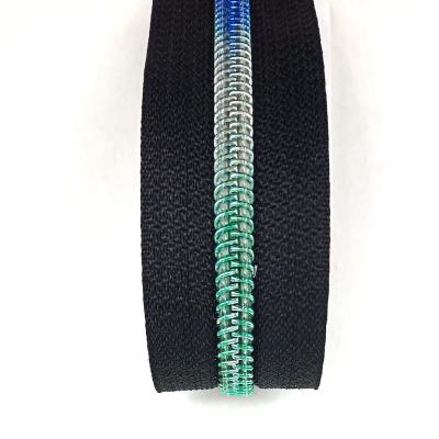 China 2019 Newest Rainbow Nylon Coil Zipper  In Roll For Woman Garment Close-End for sale