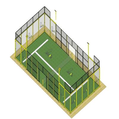 China Factory Direct Design New Customized Panoramic Pole Stadium Padel 4 Tennis Court PADEL TENNIS COURT ECO Safe TENNIS COURT FRAME for sale