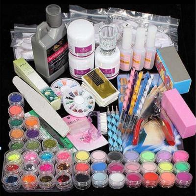 China Eco-friendly Acrylic Nail Kit Acrylic Powder Glitter Nail Art Kit Decoration Tools Manicure Set for sale