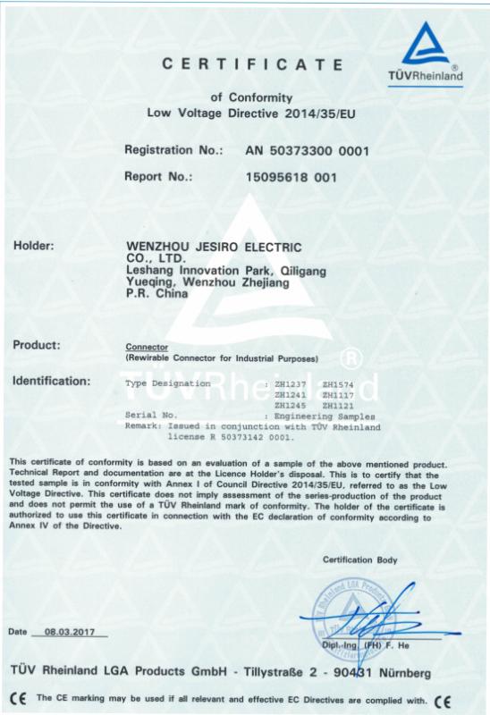 CE - Wenzhou Jesiro Electric Co., Ltd.