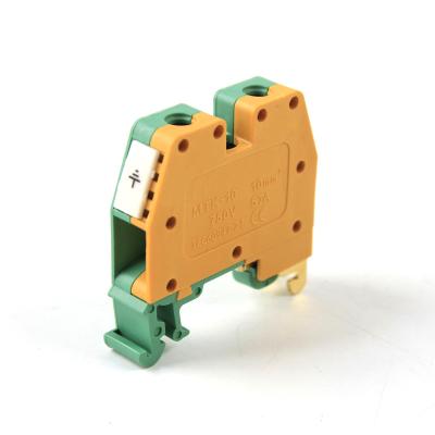 China TB nylon fire resistant screw clamp yellow/green nylon terminal grounding terminal CE ROHS for sale