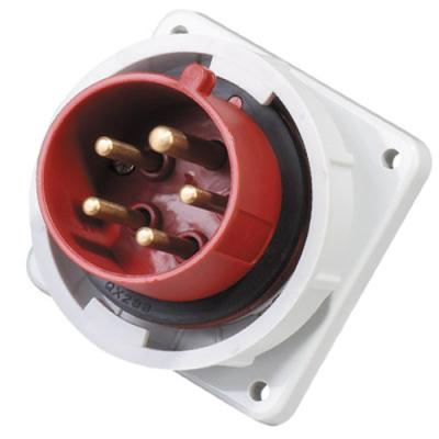 China ZH829 Safe/Waterproof/Durable IP67 Red 400V 16A Recessed Socket For Bridges for sale