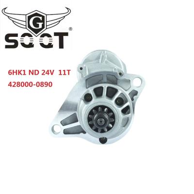 China Building material stores suitable for isuzu engine start motor 6HK1 ND 24V 11T 428000-0890 1811004261 for sale