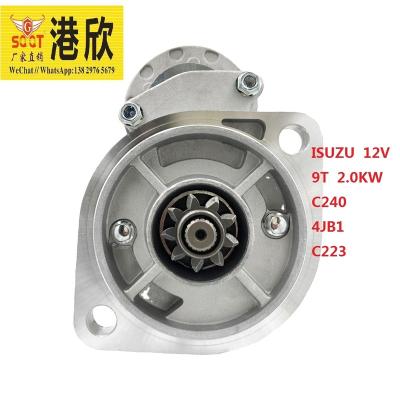 China Building material stores suitable for isuzu engine start engine C240/4JB1/C223 2280001980/DSN2128/8941492490/6008131750 12V 9T 2.0KW for sale