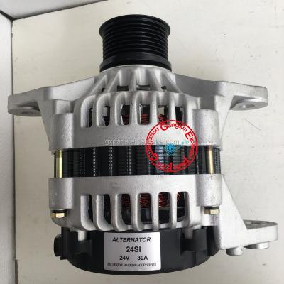 China Engineering Machinery Engine China Supply 24SI 6BT5.9 6CT8.3 4BT 8600017 4936879 24V 80A Generator Alternator For LG6225 R305 R220 R215-7 Excavator Digger for sale