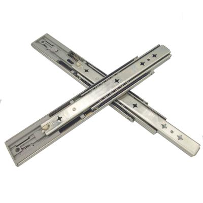 China 3 Fold+Full Extension Adjust Dtc Channel Buffer Hydraulic Soft Narrow Ball Bearing Damper Drawer Slides for sale