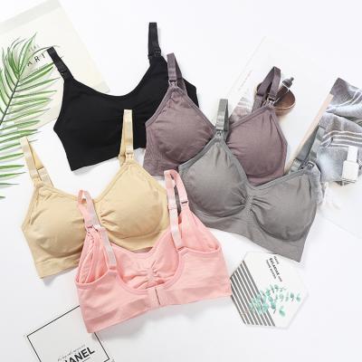 China Maternity Wireless Breastfeeding Seamless Anti-Allergy Cotton Nursing Bra For Women Pregnancy Breast Large Size Sleep for sale