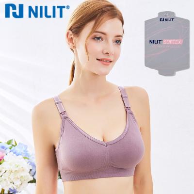 China Wholesale Radiation Protection Anti Sagging Maternity Pregnant Bra Nursing Pump Underwear Plus Size Wire Free Comfortable Seamless Nursing Bra for sale