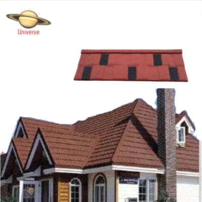 China Modern Oman Galvanized Corrugated 340*420mm Light Weight Colored Metal Steel Tile Stone Coated Roofing Building for sale