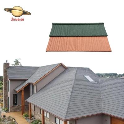 China Modern 50 Years Warranty High Quality Stone Color Coated Metal Roof Tiles Factory Wholesale Price Roofing Materials for sale