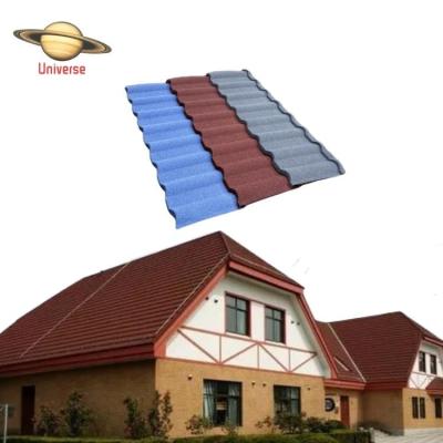 China Modern Colorful Roof Panel Heat Resistance Stone Metal Coated Roof Tile For Villa Building Material In Kenya for sale