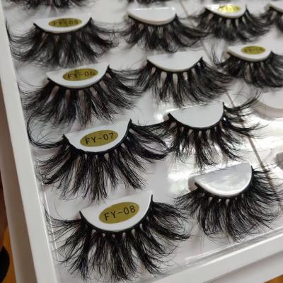 China Chinese Wholesaler 25mm Long Mink Eyelashes Private Label Thick Natural Mink Eyelash for sale