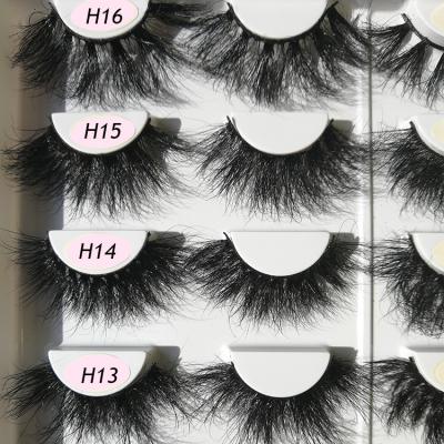 China Long Cross Style 25mm Lash Hair Handmade 3d Mink Eyelashes Hot Design Fluffy lashbox 2021 High Quality Natural Chrisrtmas for sale