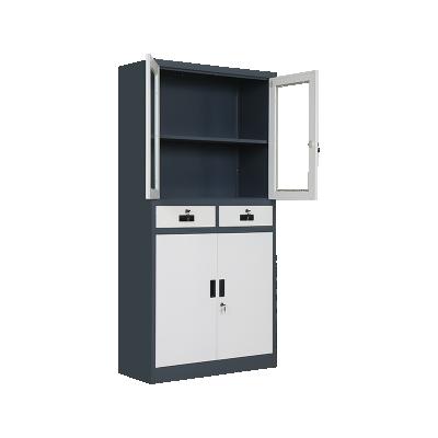 China Adjustable Metal (Others) Door Glass Office Cupboard Filing Cabinet for sale