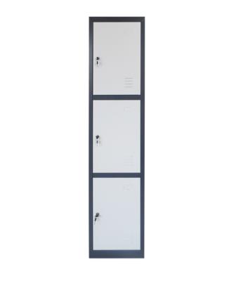 China (Size) School Furniture 3 Door Adjustable Metal Wardrobe Steel Locker Wardrobe for sale