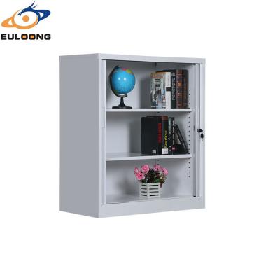 China Decorative Filing Cabinet Office Tambour Door Slats Filing KD Structure Metal Cabinet for sale