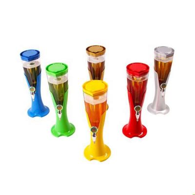 China Beer party led beer tower, beer tap tower, plastic beer dispenser tower for sale