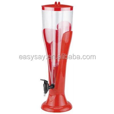 China beer party beer tower drink dispenser, beer tower parts with ice cooler tube, beer tower factory for sale