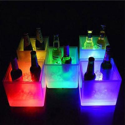 China Viable Isolated Rectangle Lighting Large Ice Bucket Cooler, Bright Ice Bucket for sale