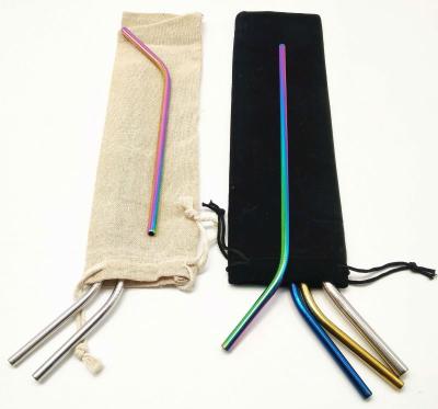 China Amazon Sustainable Hot-selling Color Metal Food Grade Stainless Steel Reusable Drinking Straw for sale