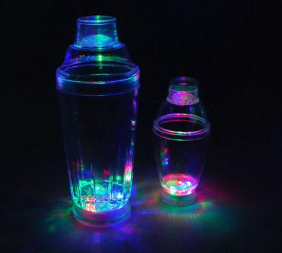 China Viable Boston Shaker OEM Cheap Nightclubs LED Custom Plastic Cocktail Shaker for sale