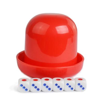 China Plastic Wholesale Casino Polyhedral Drinking Board Game Gambling Cut Out Cup Box With Table Games Cut Out Shaker for sale