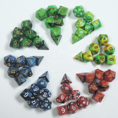 China New Colorful Printed Design Die Cuts RPG Dnd Polyhedral Shape Custom Dies For Game Customized Size for sale