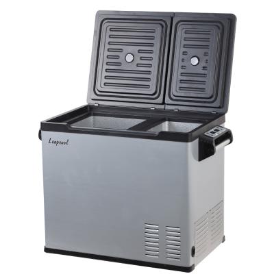 China Multifunktioneel 50L auto koelkast met dubbele temperatuur vriezer perfect voor picknicks en thuis Te koop