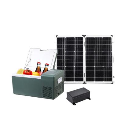 China Travel Fridge Solar Charge and Built-in Lithium Battery 40L Car Freezer Refrigerator for sale