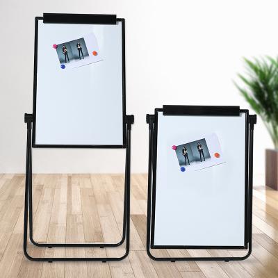 China Magnetic Whiteboard Pen Tray Movable Mobile Foldable Hooks Holder Flipchart Panel Board for sale