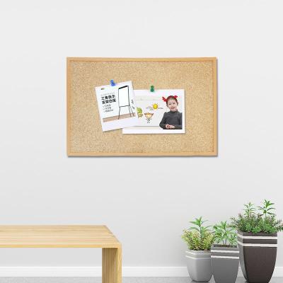 China Custom wholesale 4mm white wall framed message board notice notice message pin bulletin cork board with decorative frame price for sale