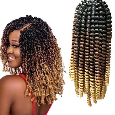 China You can wear it for party ombre free sample synthetic braiding hair 8inch 12inch twist loop spring twist hair crochet hair extensions for sale