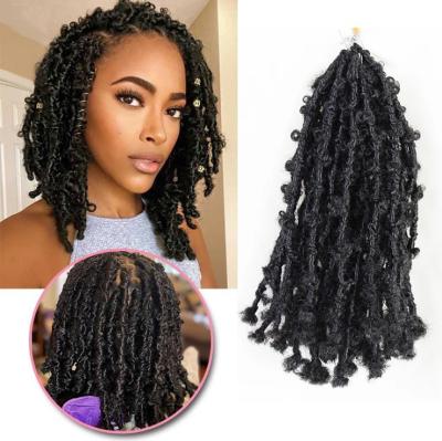 China You Can Wear It For Party Factory Wholesale Butterfly Locs Crochet Butterfly Hair Bob Faux Locs 12inch Crochet Braids Black Butterfly Locs For Women 2020 for sale