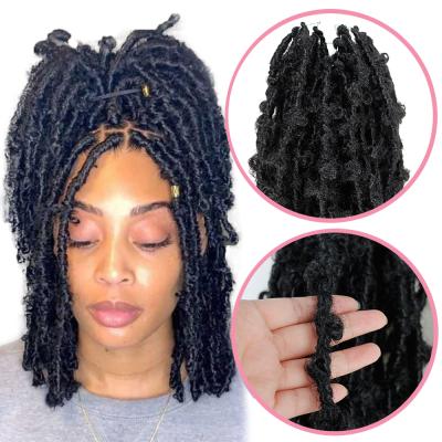 China You can wear it for Part Distressed Crochet Butterfly Locs Bob Faux In Synthetic Hair Extension Crochet Braids Passion Twist 12 Faux Locs Distressed Hair for sale