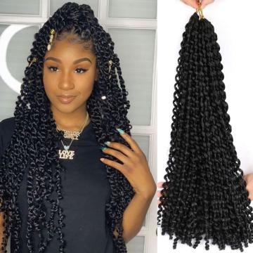 China Passion Twist Hair Ombre Bohemian Blonde Water Wave Crochet Hair For Black Women Synthetic Braiding Hair Extension Passion for sale