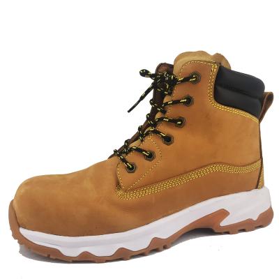 China Anti-Slip Nubuck Mesh EVA Anti-Slip Air / Rubber Compound Midsole CE SBP Toe Safety Shoes Leather Steel for sale