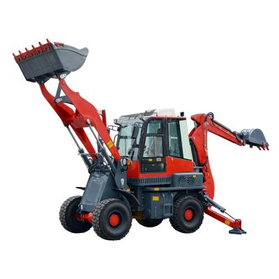 China Construction Material Shops Professional Manufacturer Ce Approved Backhoe Loader Low Price Compact Front End Loader With Excavator for sale