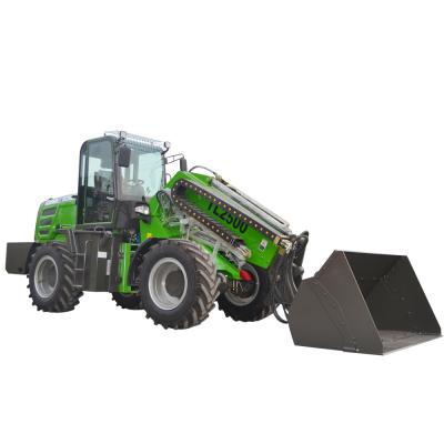 China Building Material Shop Telescopic Wheel Loader 2500 3000 3500 New Mini Wheel Farm Loader Garden Articulated Mini Loader For Sale for sale