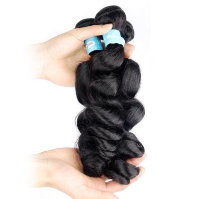 China No 12a Grade Quality Grade Indian Loose Wave Hair Bundles Wholesale , 30 Inch Cuticle Aligned Loose Wave Brazilian Hair Bundles for sale