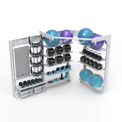 China High quality STEEL multi-layer steel tube functional storage rack for fitness equipment gym for sale