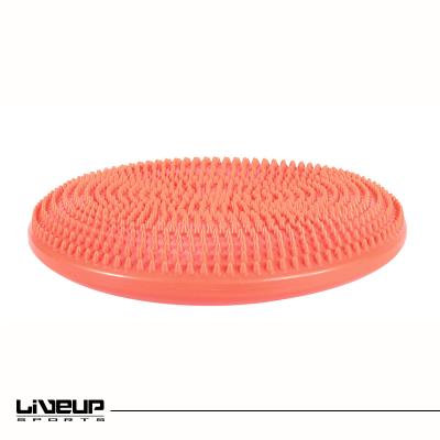 China Exercise Muscle 33cm PVC Bustle Seat Yoga Massage Balance Pad Inflatable Disc Shimmy Cushion for sale