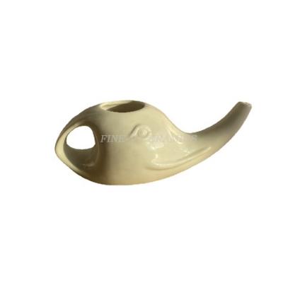 China 250ml logo wash pot nose wash neti nasal pot 250ml custom colored ceramic nasal rinse yoga nasal pot FVAM21070531 for sale