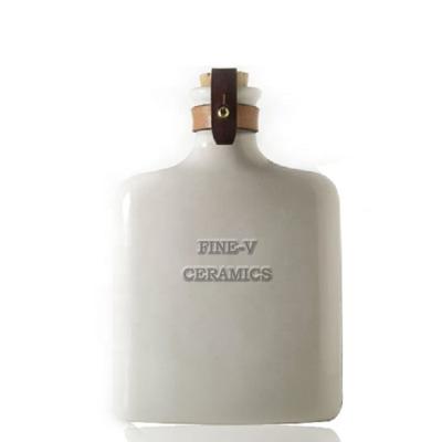 China Whiskey Flask Embossed Ceramic Pocket Flasks FVAM21070636 for sale