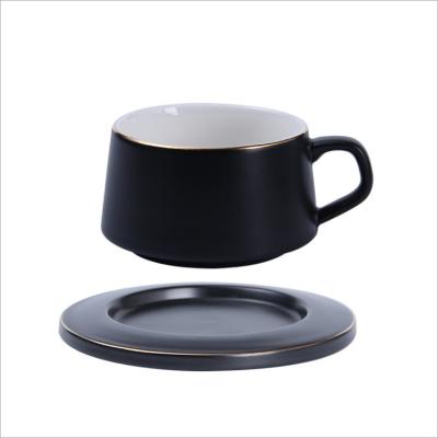 China Viable Modern Style White Coffee Mug Cup Milk Black Tea And Plate Breakfast With Gift Box And Spoon for sale