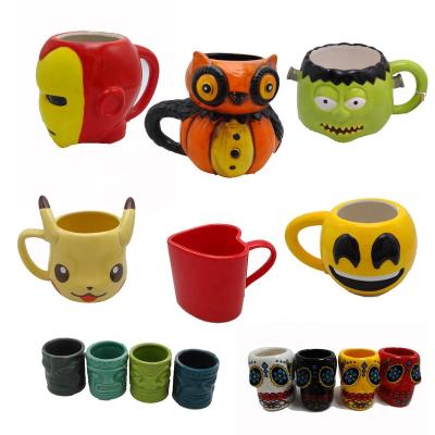 China Viable Custom Animal Coffee Mug Beer Juice Any Shape Size Ceramic 3D Mugs Promotional Gifts for sale