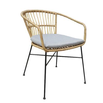 China TW8847 Modern Outdoor Garden Rattan Stacking Arm Dining Chair Wicker Rattan Chair for sale