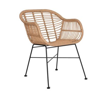 China Modern outdoor wicker chair rattan chair wicker garden furniture metal PE rattan chair wicker metal for sale