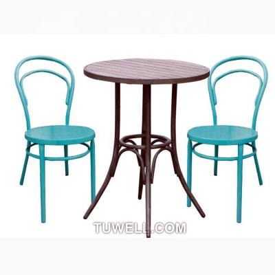 China TW8017 Modern Stackable Aluminum Thonet Dining Chair Table and Wholesale Aluminum Chair Supplier for sale